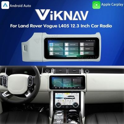 Viknav 12.3 Inch Touch Screen Car Radio For Land Rover Range Rover Vogue L405 2013-2017 Multimedia Player GPS Navigation Head Unit (Ivory)