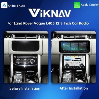 Viknav 12.3 Inch Touch Screen Car Radio For Land Rover Range Rover Vogue L405 2013-2017 Multimedia Player GPS Navigation Head Unit (Ivory)