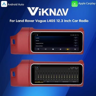 Viknav 12.3 Inch Touch Screen Car Radio For Land Rover Range Rover Vogue L405 2013-2017 Multimedia Player GPS Navigation Head Unit (Red)