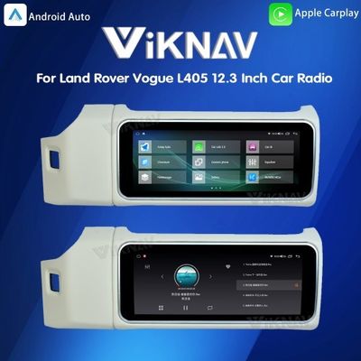 Viknav 12.3 Inch Touch Screen Car Radio For Land Rover Range Rover Vogue L405 2013-2017 Multimedia Player GPS Navigation Head Unit (White)