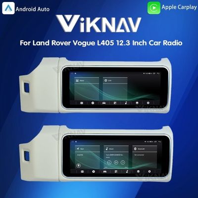 Viknav 12.3 Inch Touch Screen Car Radio For Land Rover Range Rover Vogue L405 2013-2017 Multimedia Player GPS Navigation Head Unit (White)