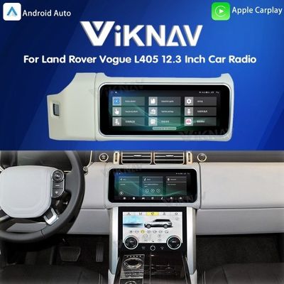 Viknav 12.3 Inch Touch Screen Car Radio For Land Rover Range Rover Vogue L405 2013-2017 Multimedia Player GPS Navigation Head Unit (White)