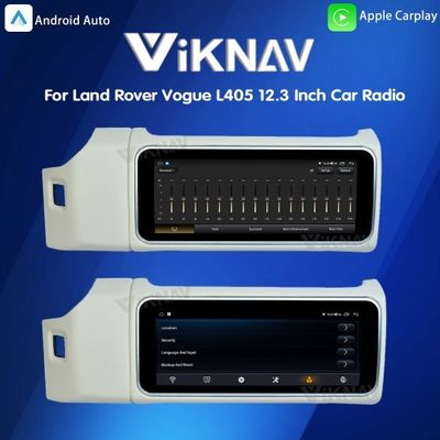 Viknav 12.3 Inch Touch Screen Car Radio For Land Rover Range Rover Vogue L405 2013-2017 Multimedia Player GPS Navigation Head Unit (White)