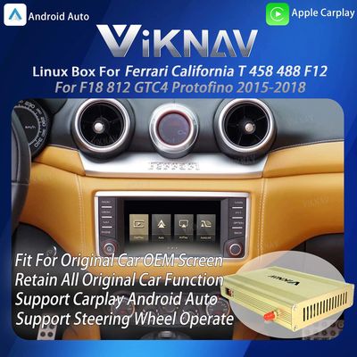 Viknav Linux Interface Box for Ferrari 2015-2018 Wireless CarPlay Android Auto