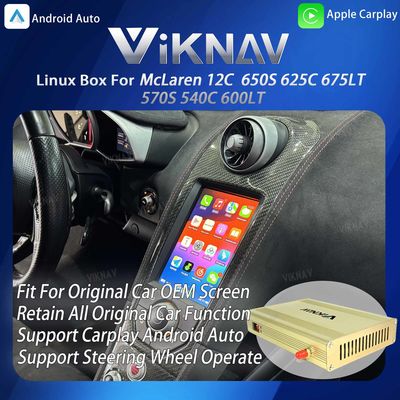 Kotak Antarmuka Linux Viknav untuk McLaren 12C 650S 570S Wireless CarPlay Android Auto
