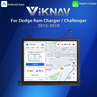 Viknav Car Radio Stereo For Dodge Ram Charger/Challenger 2015-2019 Multimedia Video Player GPS Navigation BT Carplay Head Unit(128GB)