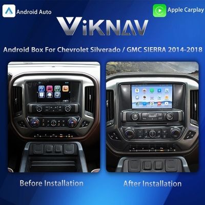 Viknav Upgrade Android Box For Chevrolet Silverado / GMC SIERRA 2014-2018 Wireless Carplay Touch Screen GPS Navigation Multimedia player Auto Stereo Head Unit( OEM 8 Inch)