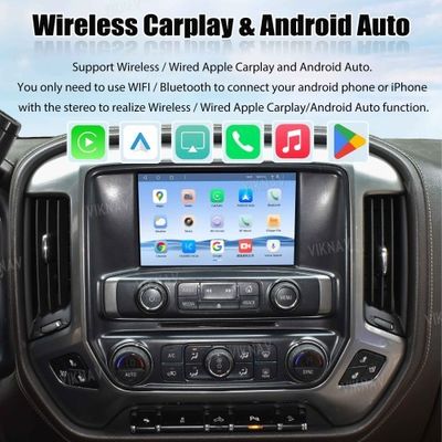 Viknav Upgrade Android Box For Chevrolet Silverado / GMC SIERRA 2014-2018 Wireless Carplay Touch Screen GPS Navigation Multimedia player Auto Stereo Head Unit( OEM 8 Inch)
