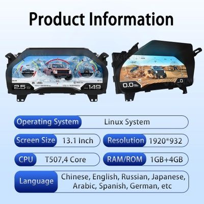 Viknav 13.1inch For Ford F150 2015-2022 LCD Digital Cluster Dashboard Panel Speedometer Screen Virtual Instrument Cluster Virtual Cockpit