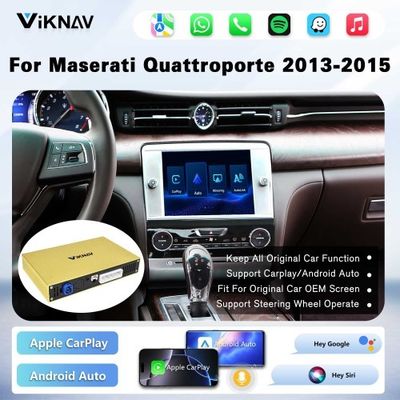 Viknav LinuxシステムワイヤレスCarplay Android Autoデコーダーボックス for Maserati Quattroporte 2013-2015 デコーディングボックス アップグレードインターフェース Autolink Airplay